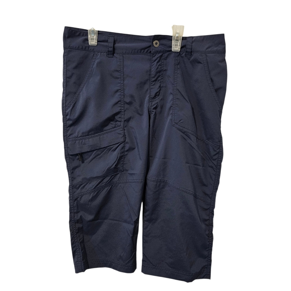 Columbia Kestrel Trail Stretch Capri‎ Blue Hiking Cargo Pants Women’s Size 10